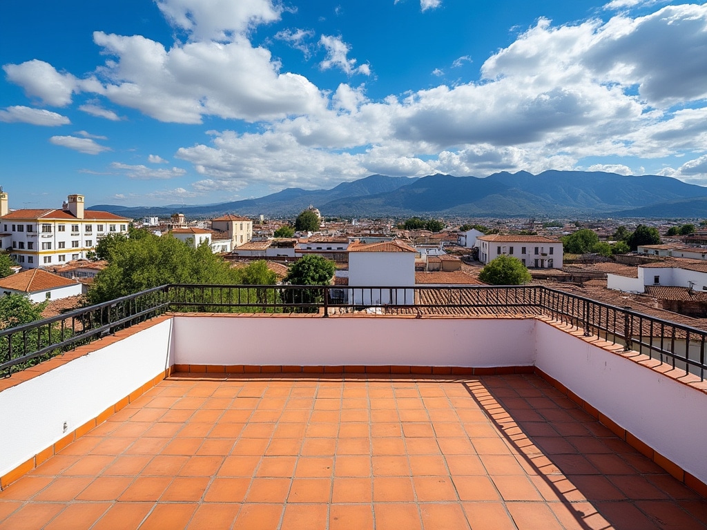 Vista de tejados urbanos en La Rioja con potencial para cultivos en terrazas